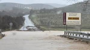 Road closures map in Spain