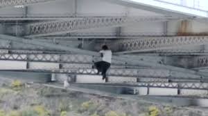 Stolen Car Chase Suspect Dangles from San Francisco Bay Bridge