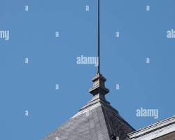 Image of Lightning rod on top of a building