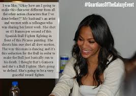 Meet Zoe Saldana: Empowering a New Generation as Gamora ... via Relatably.com