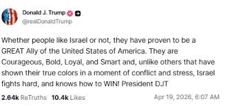 Trump praises Israel as a ‘great ally’ amid ongoing Iran-Israel tensions