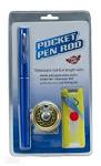 Mini Aluminum Pocket Pen Fishing Rod Pole Reel - m