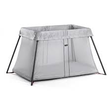 BabyBjorn Travel Cot Light with FREE Fitted Sheet - Silver ...