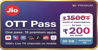 Jio Launches ₹200 OTT Pass With 15 Streaming Apps and Unlimited 5G