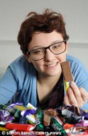 Sweet tooth: Teenager Elle Wilkinson was told that she could die within six months because of a liver condition but is on the road to recovery after gorging ... - article-2100220-11B2040E000005DC-309_233x358