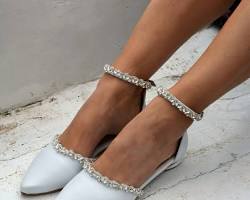 Image of Flats low heel wedding shoes