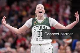 Licensable picture: Seattle Storm forward Katie Lou Samuelson (33) reacts to the action Friday, July 17, 2026, during the second half of a game at