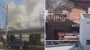 Fumaça em restaurante mobiliza os bombeiros em Jardim Camburi