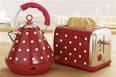 Cookworks Signature Spotty Kettle. Polka Dot. Stainless Steel