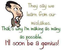 We learn from mistakes They say we learn from our... via Relatably.com