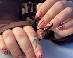 Hình ảnh về Earthy brown nail designs