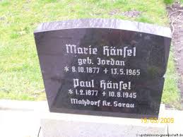 Grab von Paul Hänsel (01.02.1877-10.08.1945), Friedhof Resterhafe