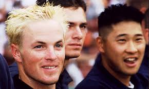 East Division All-Stars (from left) Mike McCoy (Chatham), MVP Russ Adams (Orleans) and Y-D&#39;s Hyung Cho love every minute of their recognition at Fenway Park ... - fw_MikeMcCoyRussAdamsHyungCho