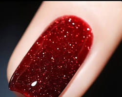 Hình ảnh về Red Glitter Nails