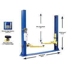 TUXEDO Symmetric 2 Post Car Lift 9,000 lbs. Capacity Heavy ...