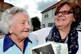 Ivy Corbett, 92, has been reunited with Pauline Parkins, 68. TWO women have been swapping memories of Birmingham&#39;s forgotten Olympic hero – thanks to the ... - vy-corbett-92-has-been-reunited-with-pauline-parkins-68-943159769