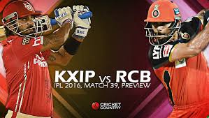 Image result for Kings XI Punjab and Royal Challengers Bangalore