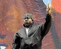 Kendrick Lamar performing at the 2023 BET Hip Hop Awards