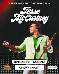 NY State Fair announces performances by Jesse McCartney