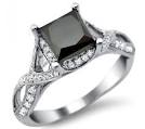 Popular items for black diamond ring on Etsy