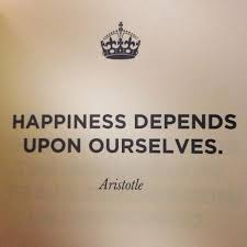 Happiness depends on ourselves&quot; -Aristotle #quote agree | Meaning ... via Relatably.com