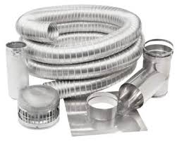 Metal-Fab SuperFlex 4" x 35' Length Stainless Steel Chimney ...