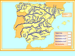 Resultado de imagen de mapa fisico de españa rios y afluentes