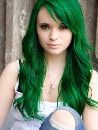 You may go for green highlights that also look awesome and give you a great new ... - janel-marie-green-hair