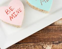 Image of Conversation Heart Rice Krispie Treats