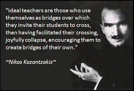 Ideal teachers are those who use themselves as bridges over which ... via Relatably.com