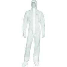 Delta Plus Disposable Coverall DT215GT, Size Large, White ...