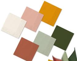 Изображение: Paper napkins in different colors and sizes