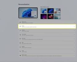 Image of Windows 11 Settings menu with Personalization highlighted