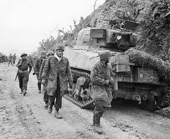 THE BRITISH ARMY IN ITALY 1944 A Sherman tank near Cassino ...