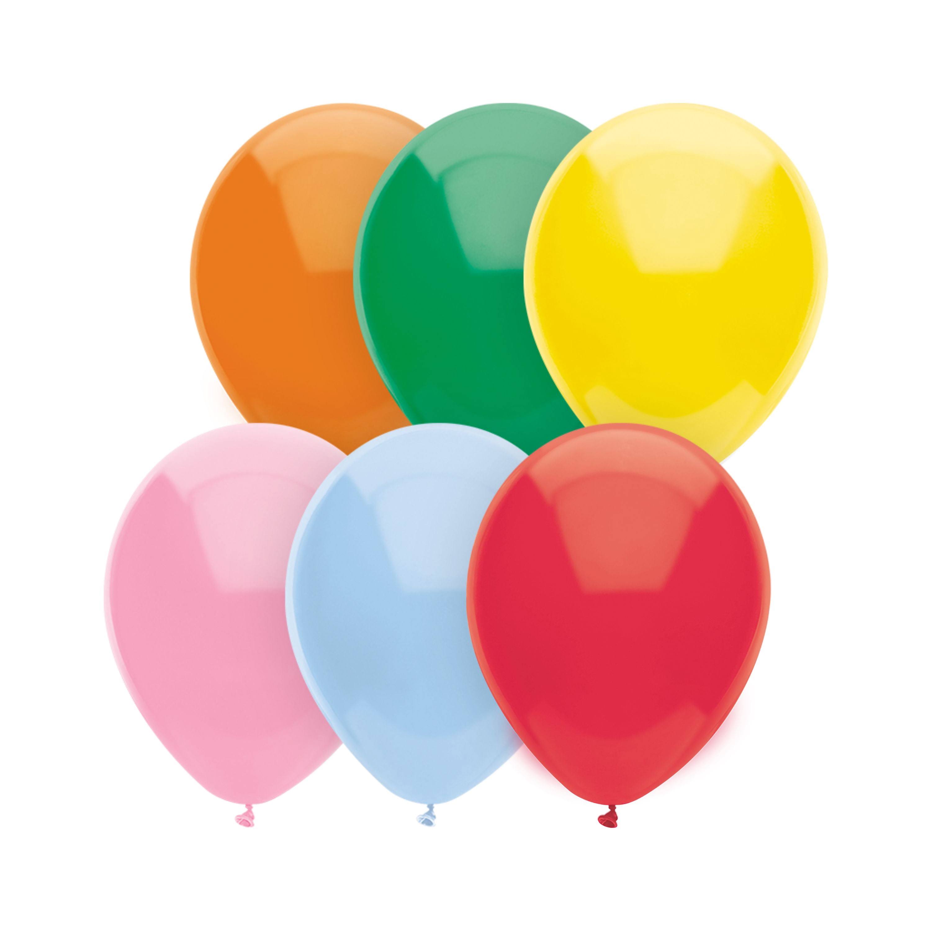 12" Assorted Standard Color Mix Latex Balloons