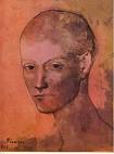 Head of young man - Pablo Picasso - WikiPaintings. - head-of-young-man-1905