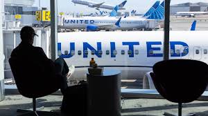 United Airlines aircraft parked at an airport after a security incident