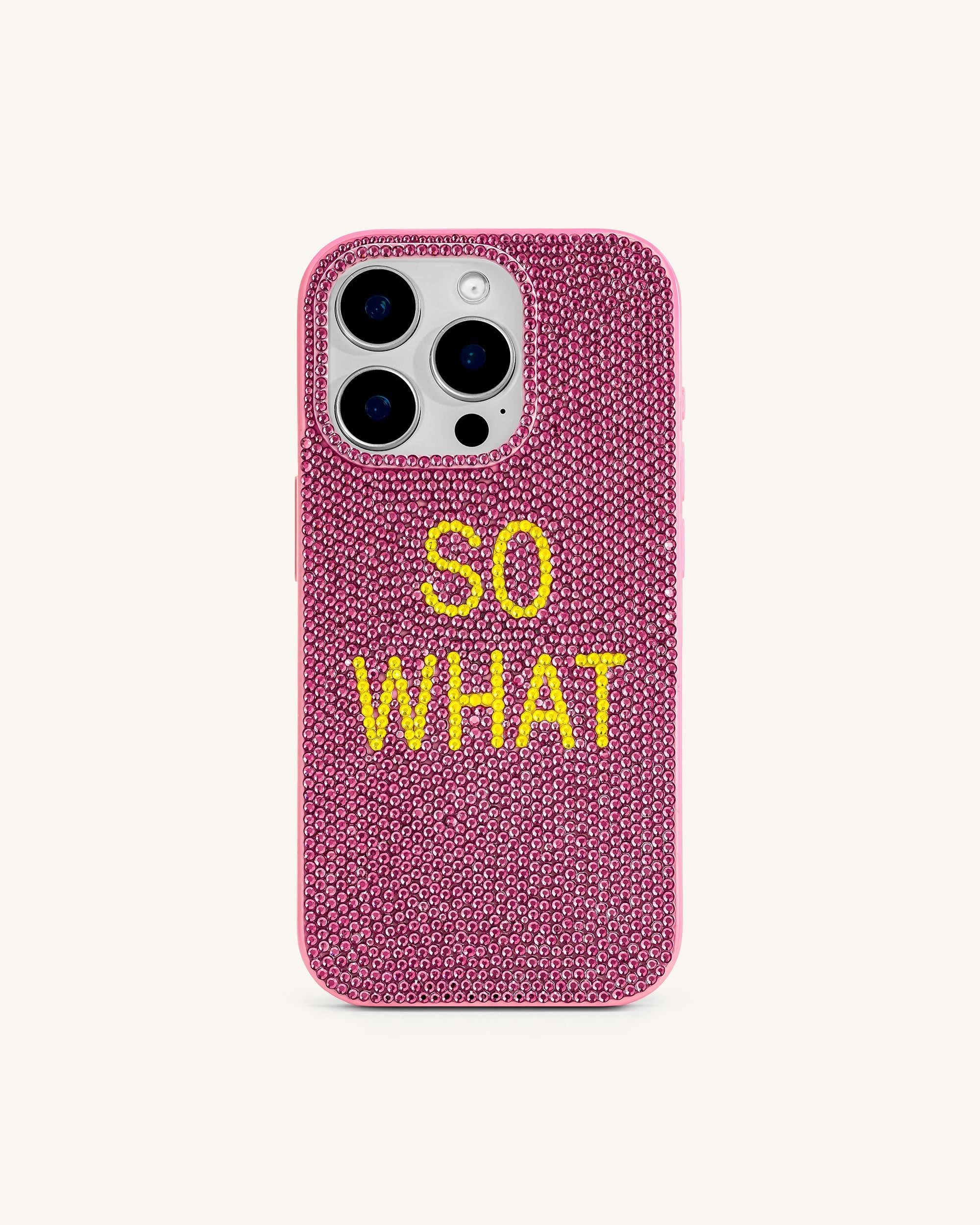 So What Rhinestone Phone Case