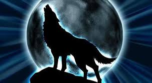Résultat de recherche d'images pour "loup et lune rouge"