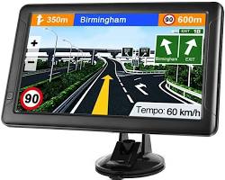 Image of GPS navigation system on car monitor