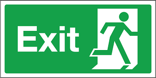 Image result for green exit sign