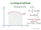Formula area bajo la curva integrales
