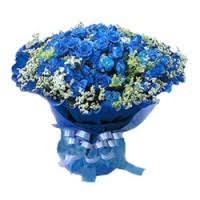 Image result for karangan bunga mawar biru