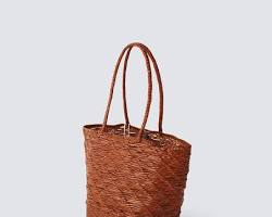 Image of Dragon Diffusion woven leather bucket bag