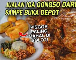 Gambar Iga Gongso at Warung Gongso Solo, cooked in a rich and flavorful gongso sauce.