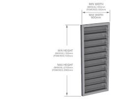 Louvre windows sizes