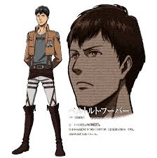He has strong willpower and adept at gaining the trust of his companions. Ranked 2nd of the trainee class. 11. Bertholt Fubar. Voiced by: Tomohisa Hashizume - 11