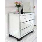 Parisian Ready Assembled Mirrored Wide Chest of Drawers very