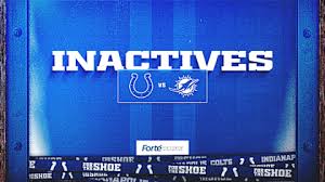 Colts announce 7 inactive players for Week 7 game vs. Miami Dolphins