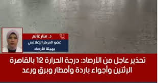 تفاصيل حالة الطقس.. أجواء باردة وأمطار وبرق ودرجة الحرارة 12 بالقاهرة.. فيديو